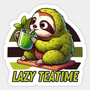 Matcha sloth Sticker